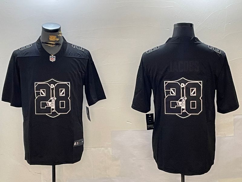 Men Oakland Raiders #28 Jacobs Black 2024 Nike Limited NFL Jersey style 12303